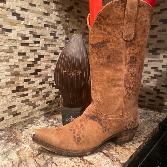 Old Gringo Leopardito Brown Boots 13 inch size 9 New - Picture 16 of 16